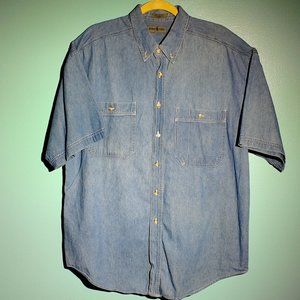 Robert Stock XL short sleeve denim shirt